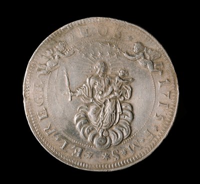 Geenien tasavallan valuutta: kuuden ecun hopearaha. Halk. 61,5 mm. 1715. Edessä. Genes Musei di Strada Nuova (inv, M7156) tekijältä Italian School