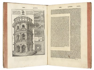 "Vallan kirjan arkkitehtuuri" kirjoittanut Marcus Pollio Vitruvius tekijältä Italian School
