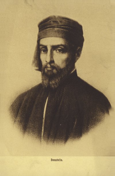 Donatello, italialainen taidemaalari ja kuvanveistäjä (litografia) tekijältä Italian School