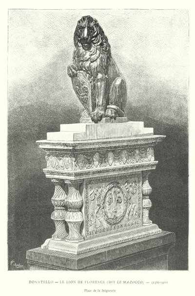 Donatello, Firenzen leijona, joka tunnetaan nimellä Le Mazocco tekijältä Italian School