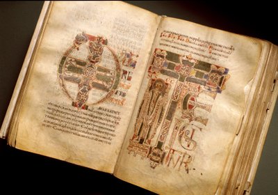 Kaksisivuinen liturginen käsikirjoitus 1000-luvulta. (Ms.B 8, folii 170v. 171r.) Sant