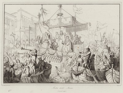 Festa delle Marie, 1200-luku (kaiverrus) tekijältä Italian School