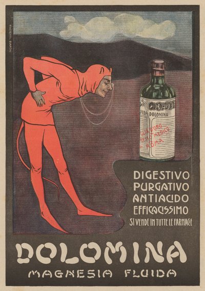 Nestemäinen magnesia-dolomiitti (värilitografia) tekijältä Italian School