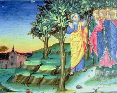 Fol.101v Kristus menee rukoilemaan Öljymäelle (vellum) tekijältä Italian School