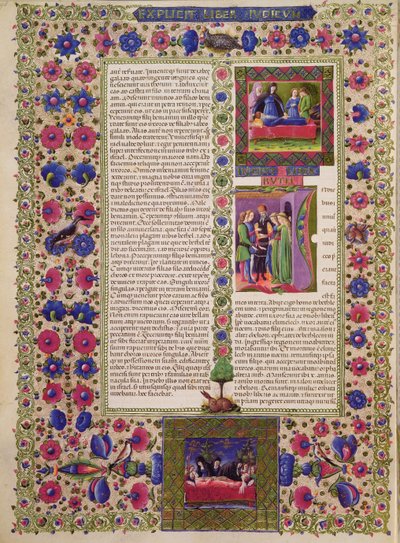 Fol.280r Ruthin kirjan avaus, Borso d