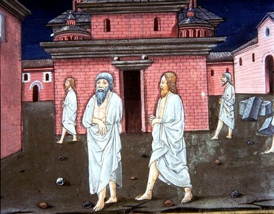 Fol.78v Jeesus sanoo halvaantuneelle "Usko ja kaikki syntisi annetaan anteeksi" (vellum) tekijältä Italian School