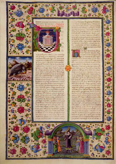 Fol.92v Profeetta Amosin kirjan avaus Borso d