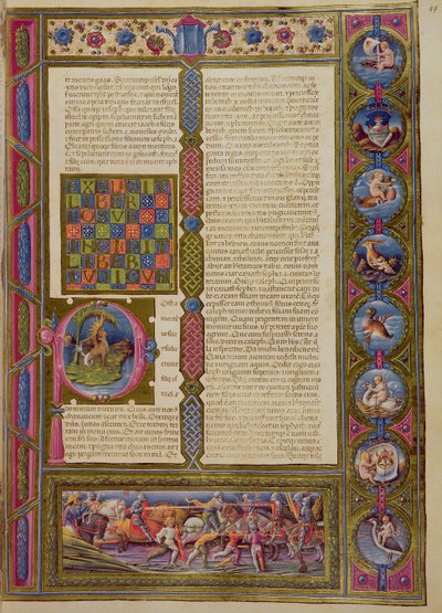 Fol.99r Juutalaisten kirjan avaussanat Borso d