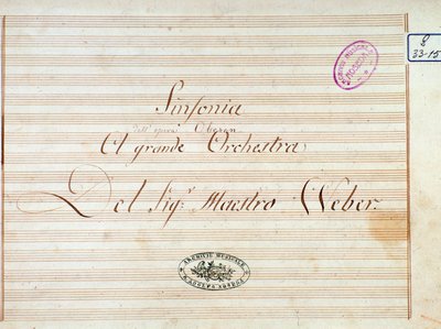 Etukappale Carl von Weberin ooppera "Oberon" (litho) tekijältä Italian School
