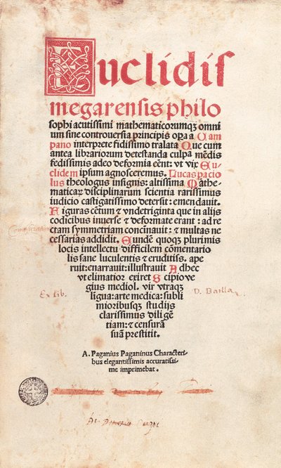 Eukleideen geometrian etukappale tekijältä Italian School