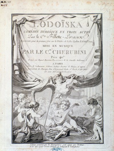 Lodoiskan etulevy, Luigi Cherubinin teos tekijältä Italian School