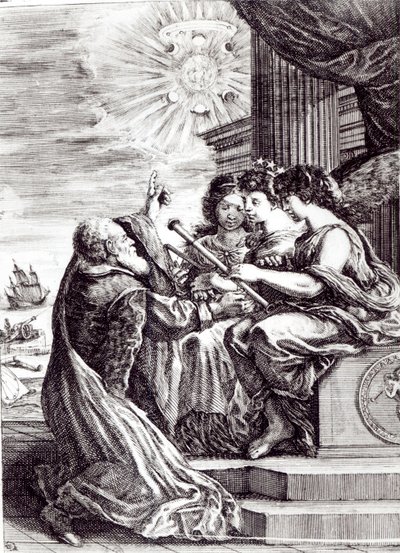 Opera di Galileo Galilein etulevy, julkaistu Bolognassa vuonna 1656 tekijältä Italian School
