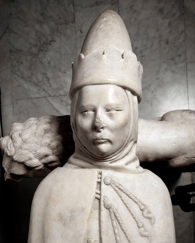Genovan ensimmäisen dogen Simone Boccanegran hautausmuistomerkki (marmoriveistos tekijältä Italian School