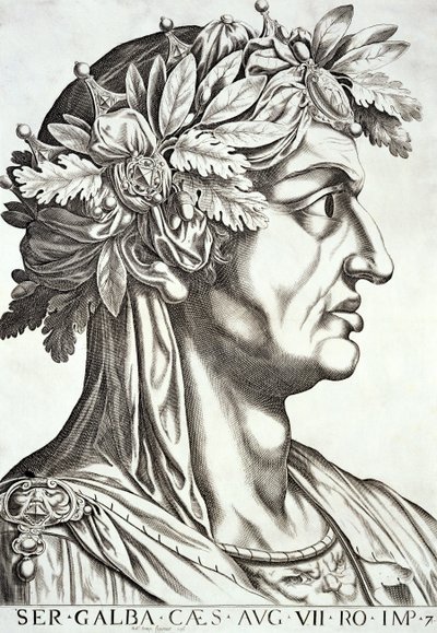 Galba Caesar (3 eKr.-69 jKr.), 1596 tekijältä Italian School