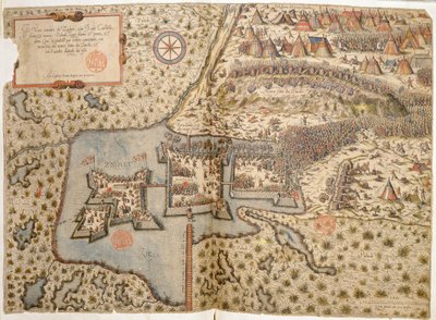 Yleiskuva Szigetvarin taistelusta, 1566 tekijältä Italian School