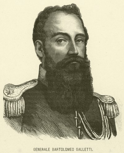 Kenraali Bartolomeo Galletti (kaiverrus) tekijältä Italian School
