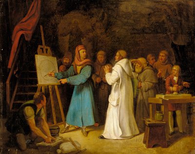 Giotto esittelee piirustustaitoa studiossaan tekijältä Italian School