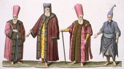 Haaremin päämies, Harem Ushers -kapteeni, Harem Usher ja Pageboy, levy 3 osasta III, Kansojen historian osa I, kaiverrus V. Raineri (akvatinta) tekijältä Italian School