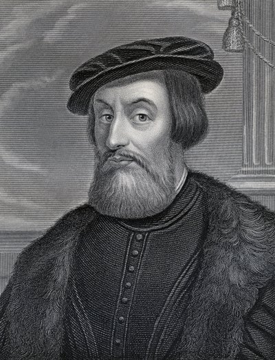 Hernan Cortes, kaiverrus William Holl, noin 1830-luku tekijältä Italian School