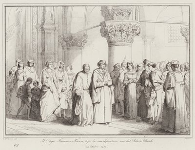 Doge Francesco Foscari poistuttuaan Dogen palatsista tekijältä Italian School