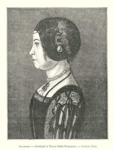 Tuntematon, omistettu Pierro Della Francescalle, Pitti-galleria (kaiverrus) tekijältä Italian School