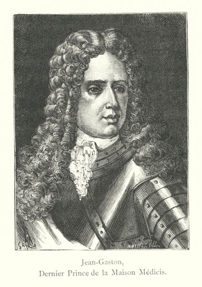 Jean-Gaston, Medici-talon viimeinen prinssi (kaiverrus) tekijältä Italian School