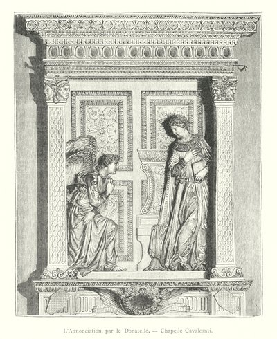 The Annunciation, kirjoittanut Donatello, Cavalcanti Chapel (kaiverrus) tekijältä Italian School
