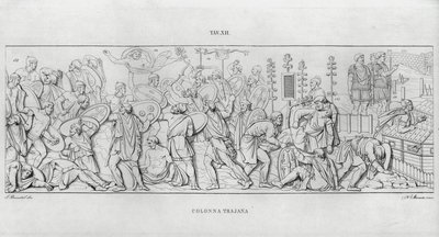 La Colonna Trajana, Trajanuksen pylväs (kaiverrus) tekijältä Italian School