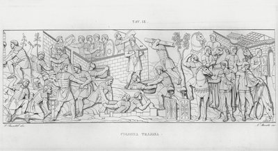 La Colonna Trajana, Trajanuksen pylväs (kaiverrus) tekijältä Italian School