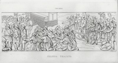 La Colonna Trajana, Trajanuksen pylväs (kaiverrus) tekijältä Italian School