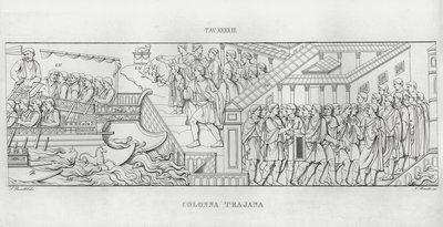 La Colonna Trajana, Trajanuksen pylväs (kaiverrus) tekijältä Italian School