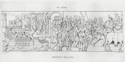 La Colonna Trajana, Trajanuksen pylväs (kaiverrus) tekijältä Italian School