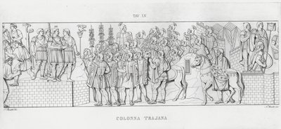 La Colonna Trajana, Trajanuksen pylväs (kaiverrus) tekijältä Italian School