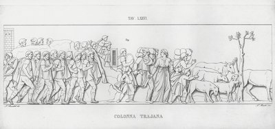 La Colonna Trajana, Trajanuksen pylväs (kaiverrus) tekijältä Italian School