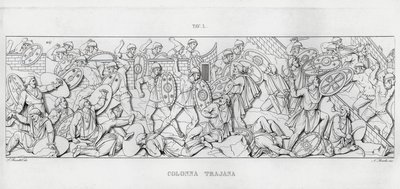 La Colonna Trajana, Trajanuksen pylväs (kaiverrus) tekijältä Italian School
