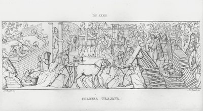 Trajanuksen pylväs, Trajanuksen pylväs (kaiverrus) tekijältä Italian School