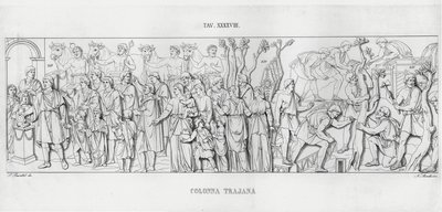 Trajanuksen pylväs, Trajanuksen pylväs (kaiverrus) tekijältä Italian School