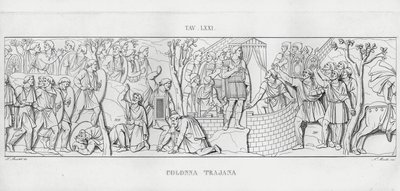 Trajanuksen pylväs, Trajanuksen pylväs (kaiverrus) tekijältä Italian School