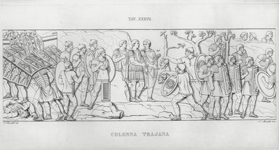 La Colonna Trajana, Trajanuksen pylväs (kaiverrus) tekijältä Italian School