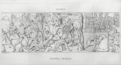 La Colonna Trajana, Trajanuksen pylväs (kaiverrus) tekijältä Italian School