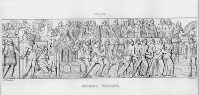 La Colonna Trajana, Trajanuksen pylväs (kaiverrus) tekijältä Italian School