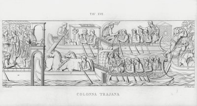 La Colonna Trajana, Trajanuksen pylväs (kaiverrus) tekijältä Italian School