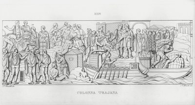 La Colonna Trajana, Trajanuksen pylväs (kaiverrus) tekijältä Italian School