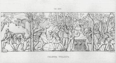 La Colonna Trajana, Trajanuksen pylväs (kaiverrus) tekijältä Italian School