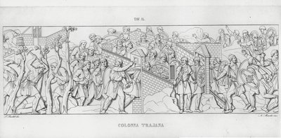 La Colonna Trajana, Trajanuksen pylväs (kaiverrus) tekijältä Italian School