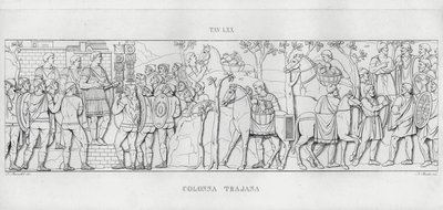 La Colonna Trajana, Trajanuksen pylväs (kaiverrus) tekijältä Italian School