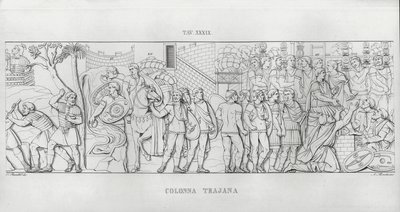 La Colonna Trajana, Trajanuksen pylväs (kaiverrus) tekijältä Italian School