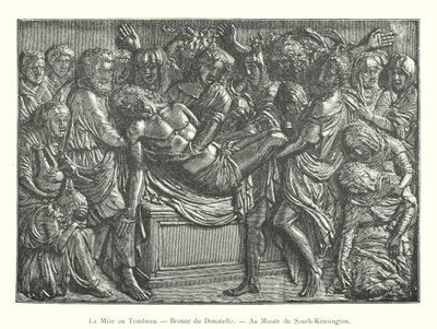 The Tombment, Donatellon pronssi, South-Kensingtonin museossa (kaiverrus) tekijältä Italian School
