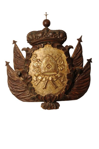 Suuri barokkityylinen armorial kaiverrus, n. 1700 (puu) tekijältä Italian School