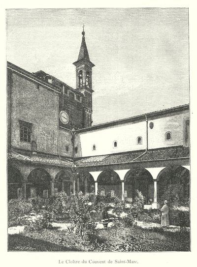 Pyhän Markuksen luostarin luostari (kaiverrus) tekijältä Italian School